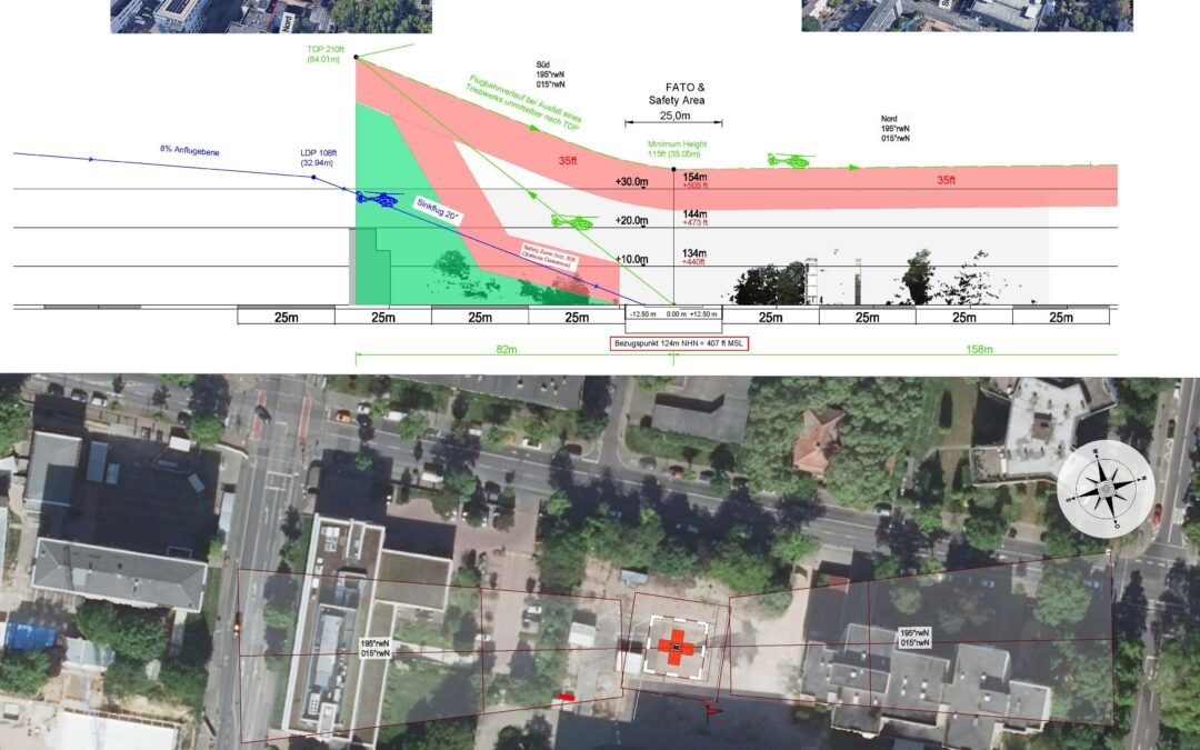 Hubschrauberlandeplatz am Marienhausklinikum Mainz